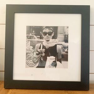 Framed photo of the stunning Audrey Hepburn.